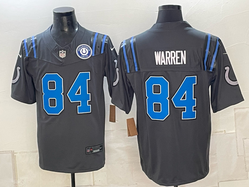 Men 2026 Indianapolis Colts #84 Warren grey Limited Nike NFL Jersey 09180013